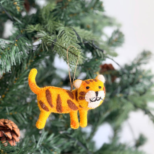 Felt Ornament - Tiger - Chickadees Wooden Toys