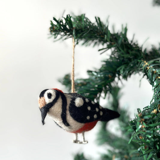 Felt Ornament - Woodpecker - Chickadees Wooden Toys