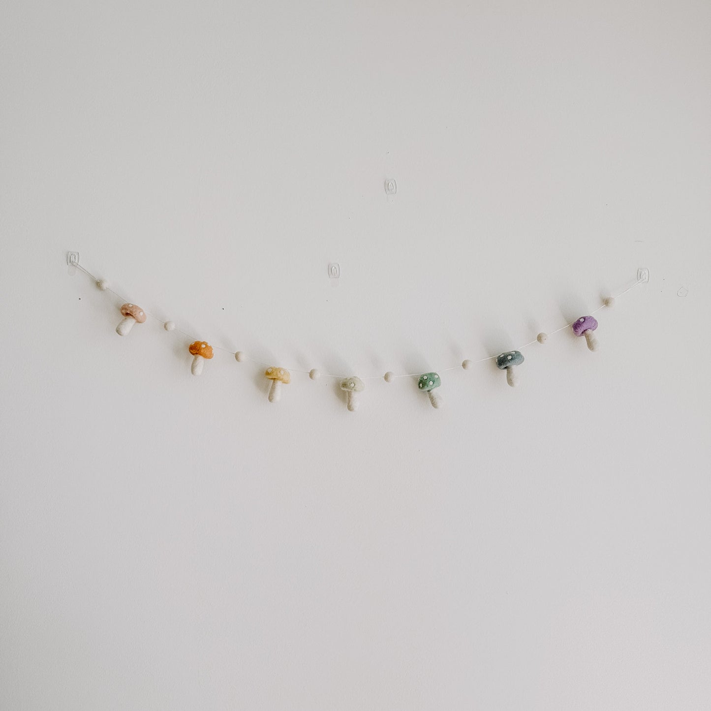 Felt Pastel Mushroom Garland