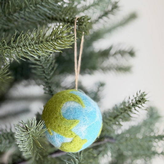 Felt Planet Ornament - For Earth Day! - Chickadees Wooden Toys