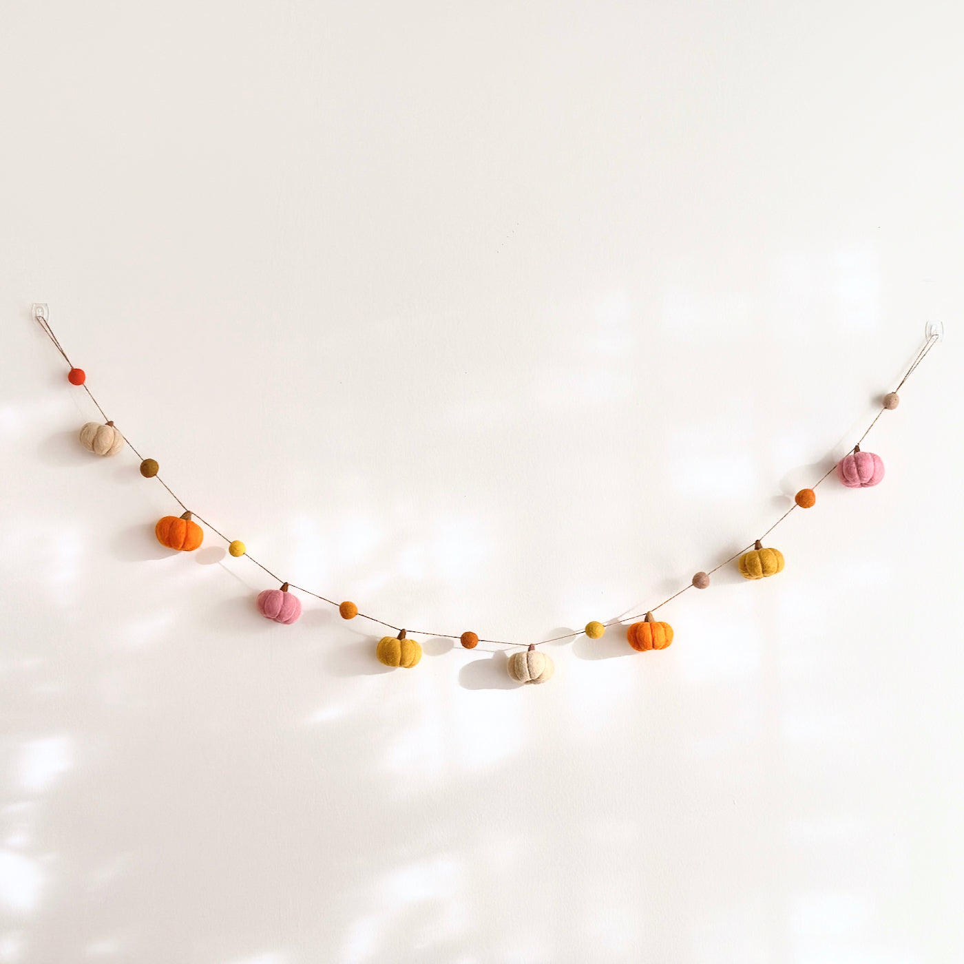 Felt Pumpkin Garland - Chickadees Wooden Toys