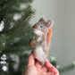 Felt Squirrel Finger Puppet with Acorn