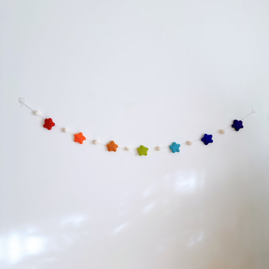 Felt Star Garland - Chickadees Wooden Toys