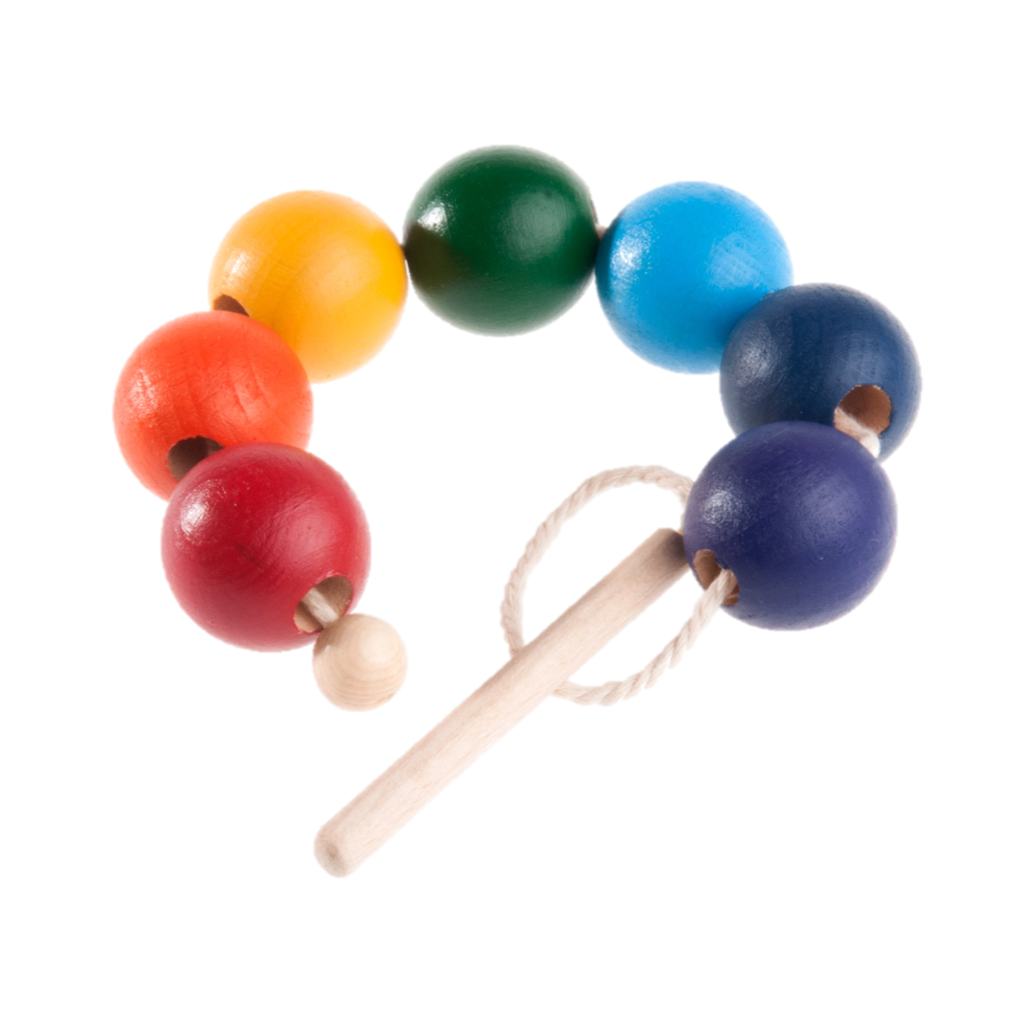 Rainbow Wooden Beads Lacing toy