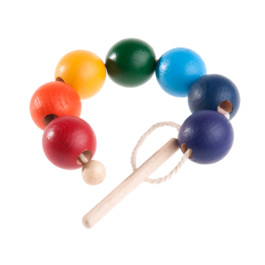 Rainbow Wooden Beads Lacing toy