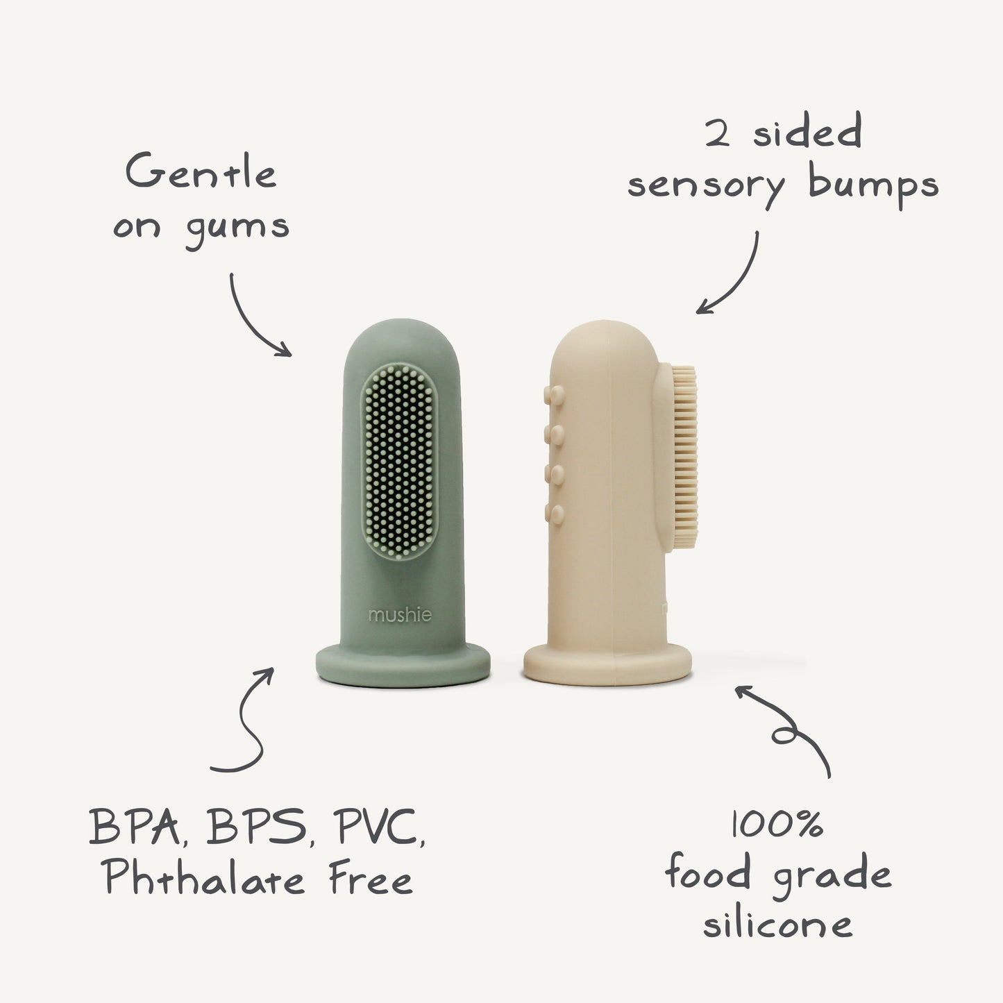 Finger Toothbrush - Chickadees Wooden Toys