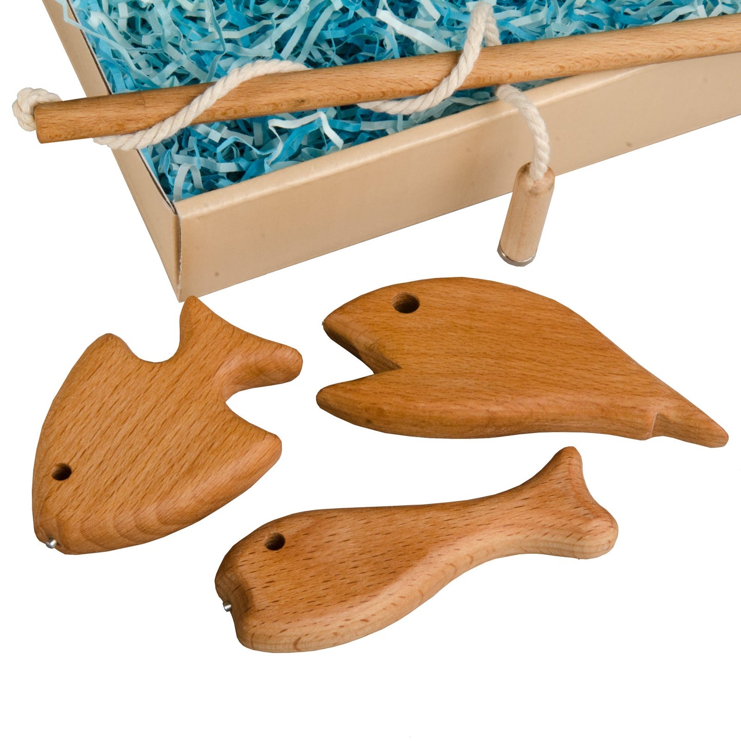Wooden Magnetic Fishing Game for Kids set #2 , small