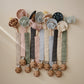 Linen Pacifier Clip 2-Pack