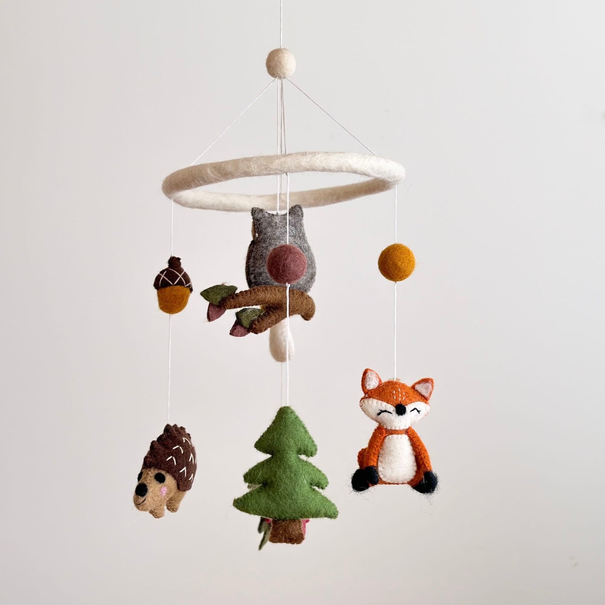 Forest Friends Felt Baby Mobile - Chickadees Wooden Toys