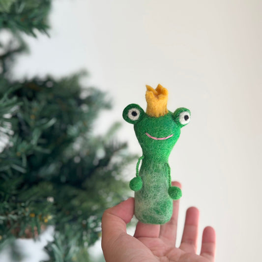 Frog Finger Puppet - Chickadees Wooden Toys