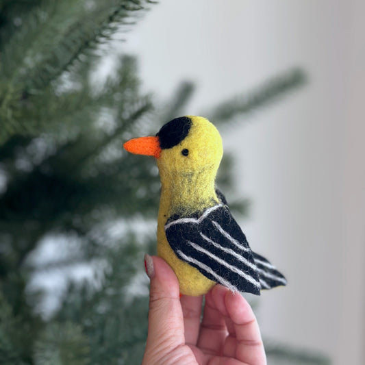 Goldfinch Finger Puppet - Chickadees Wooden Toys