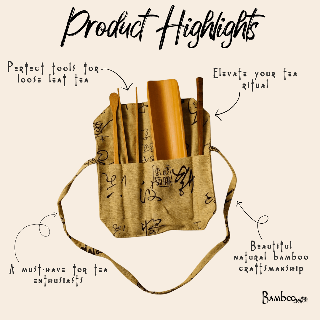 Gongfu Bamboo Tea Tools With Pouch