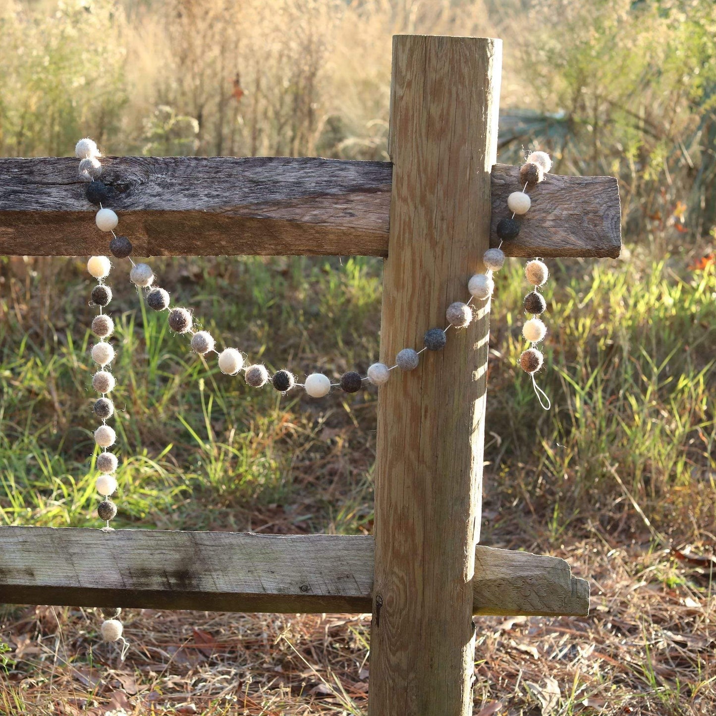 Gray Felt Ball Garland