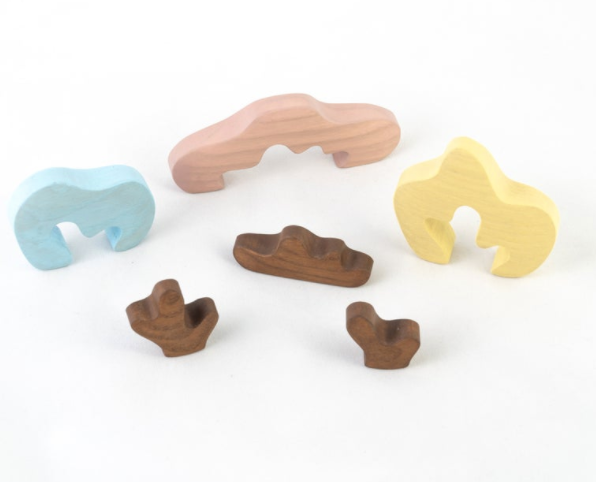 Wooden Winter Bushes Toy Set