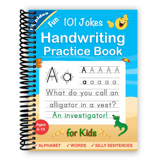 Handwriting Practice Book for Kids Ages 6-10: Printing workbook for Grades 1, 2 & 3, Learn to Trace Alphabet Letters and Numbers 1-100, Sight Words, ... and Math Drills for Grades 1, 2, 3 & 4) - Chickadees Wooden Toys