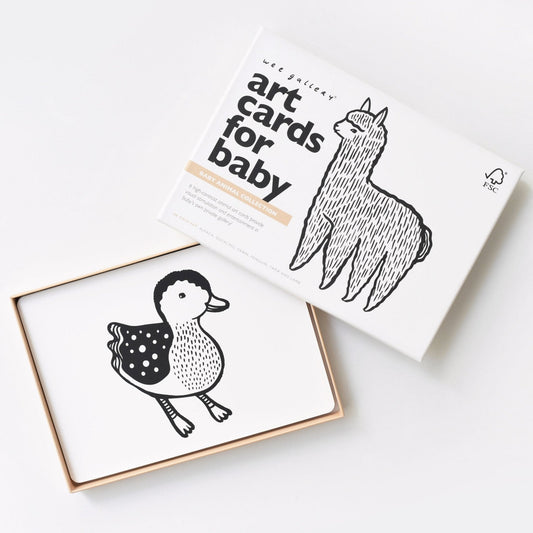 Art Cards for Baby - Baby Animals Collection - Chickadees Wooden Toys