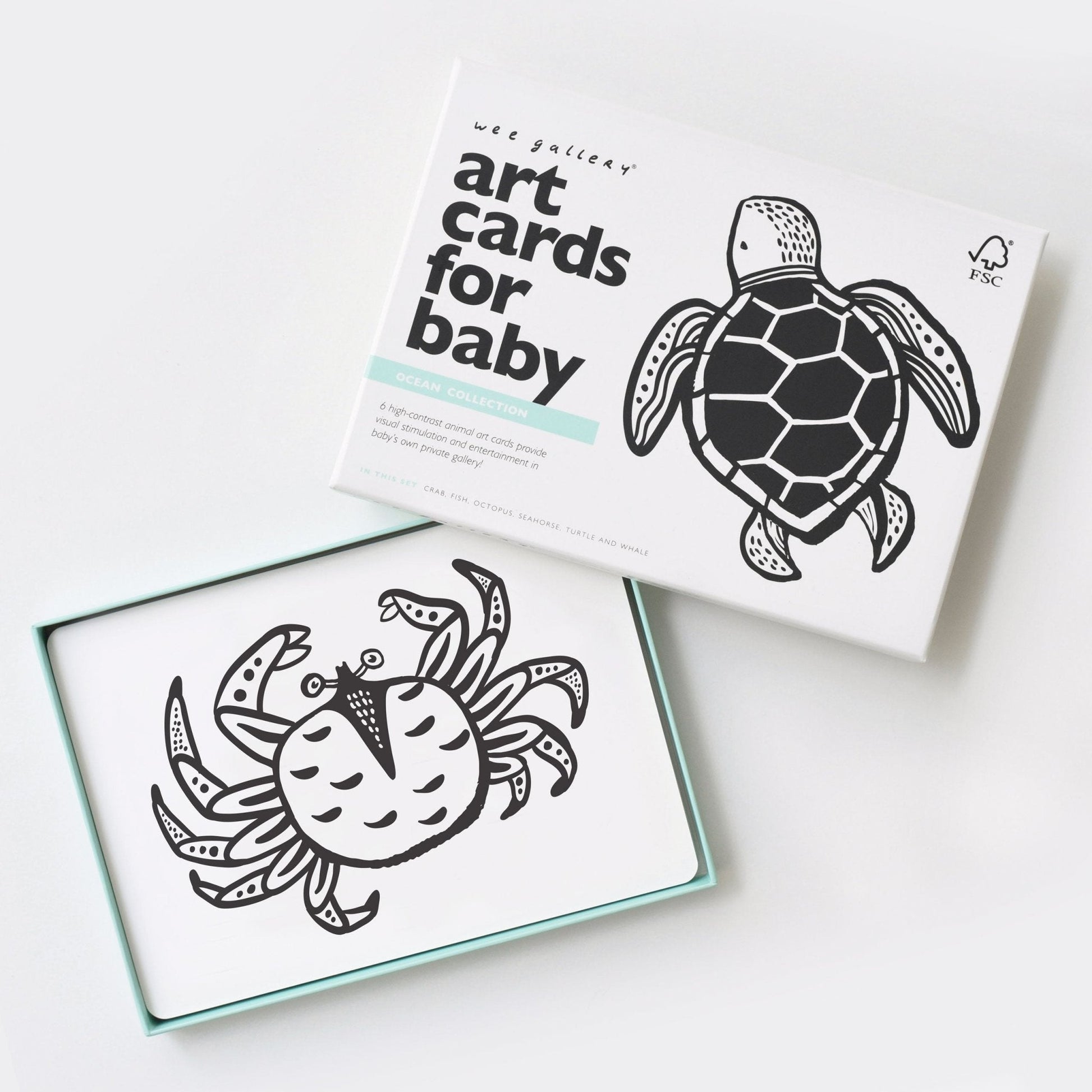 Art Cards for Baby - Ocean Collection - Chickadees Wooden Toys