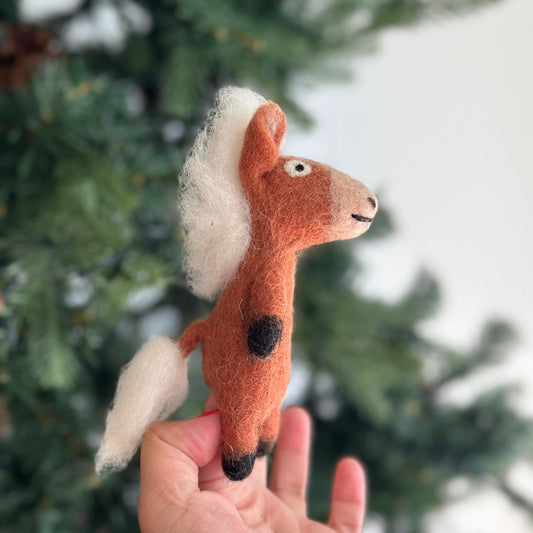 Horse Finger Puppet - Chickadees Wooden Toys