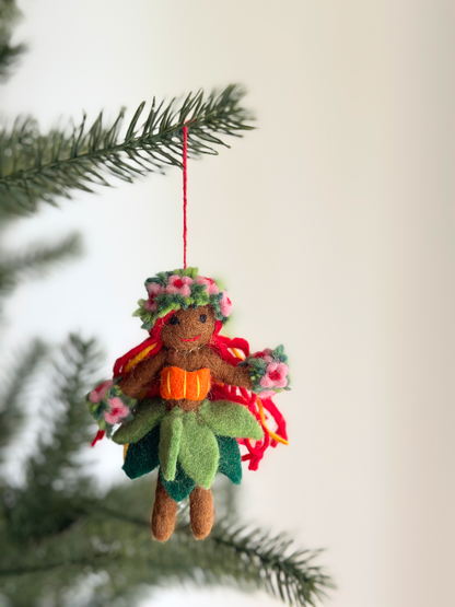 Hula Girl Ornament - Chickadees Wooden Toys