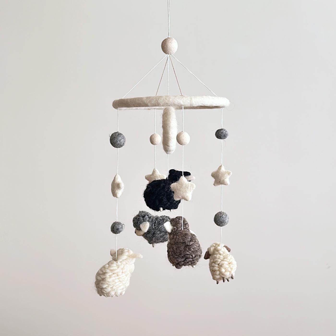Gray Sheep Baby Mobile For Nursery Decor