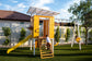 Forest - Modern Backyard Outdoor Swing Set 2 Swings And Trapeze Bar