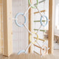 Hawthorn Indoor Playground | 93" Montessori Climbing Gym with Slide & Rope Net