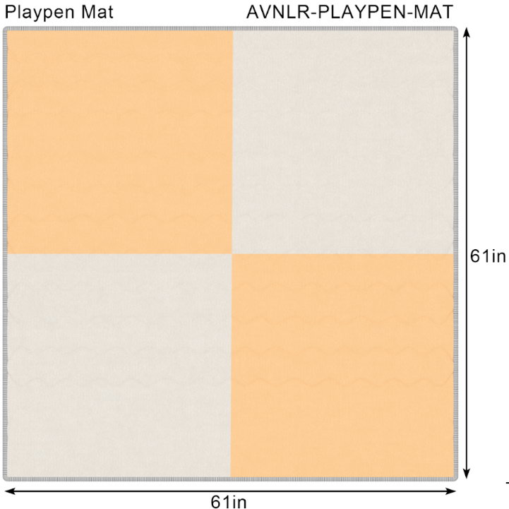Playpen Mat - For the Baby Playpen (Playpen Not Included) - Chickadees Wooden Toys