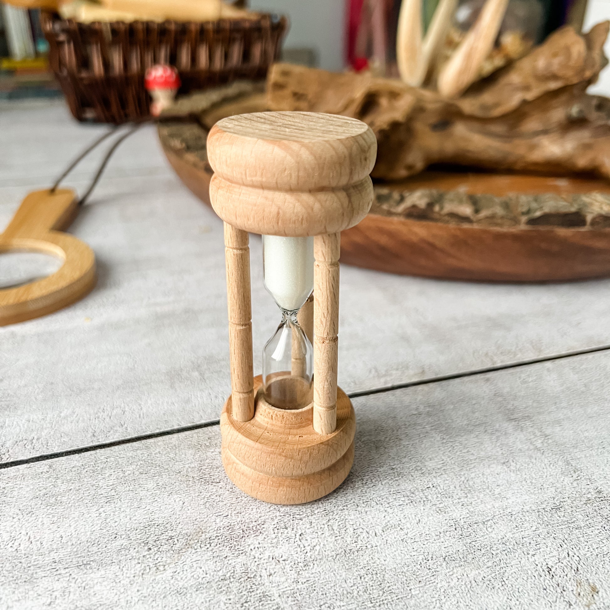 Wooden Hourglass Sand Timer - Chickadees Wooden Toys