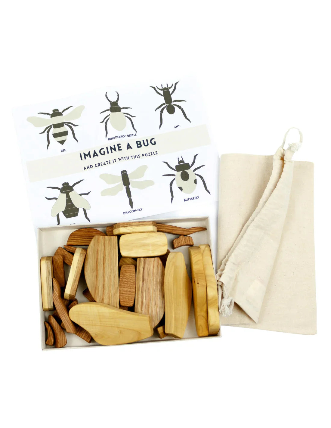 Imagine a Bug Natural Wood Set - Chickadees Wooden Toys