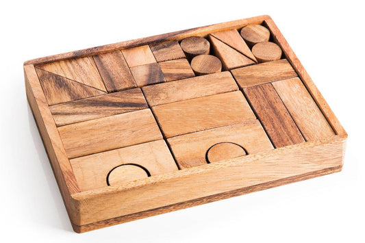 Natural Wooden Building Block Set