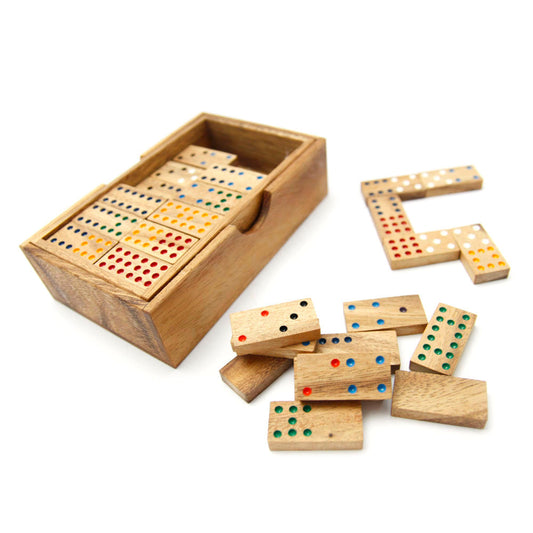 Wooden Double 9 Dominoes set - Chickadees Wooden Toys