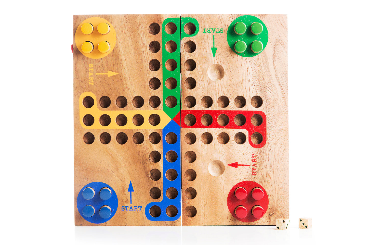 Wooden Ludo board Game - Family Game Night - Chickadees Wooden Toys