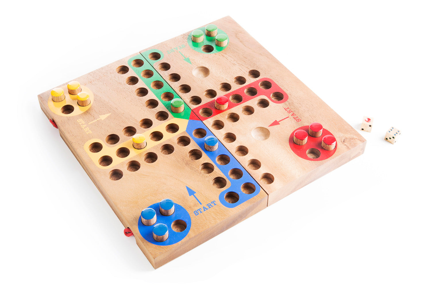 Wooden Ludo board Game - Family Game Night - Chickadees Wooden Toys