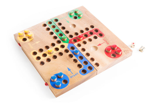 Wooden Ludo board Game - Family Game Night - Chickadees Wooden Toys