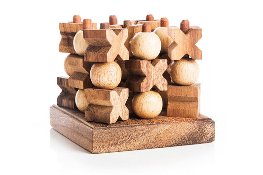 3D Tic Tac Toe - Wooden XOXO Game