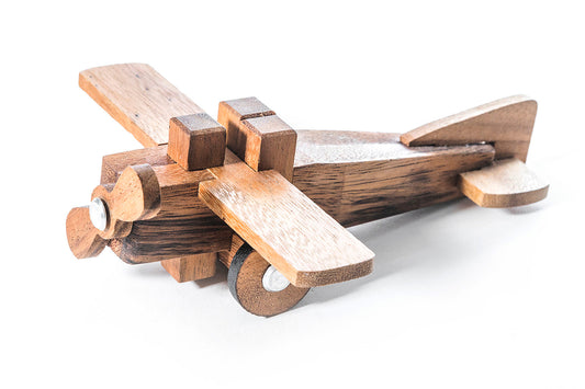 3D Airplane Puzzle Model - Chickadees Wooden Toys