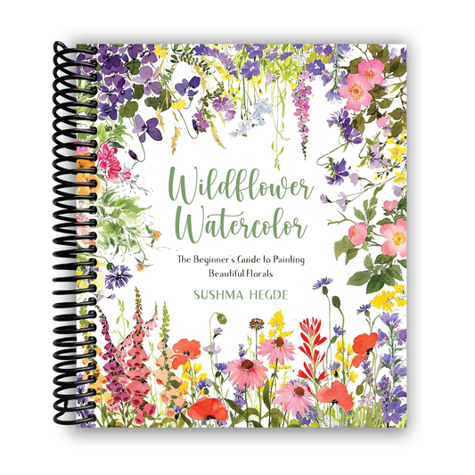 Wildflower Watercolor: The Beginner‚Äôs Guide to Painting Beautiful Florals (Spiral Bound) - Chickadees Wooden Toys