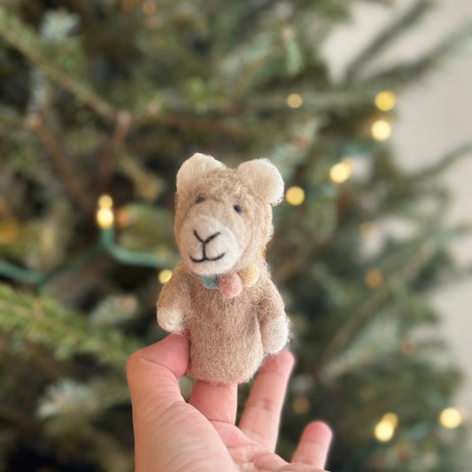Llama Finger Puppet - Chickadees Wooden Toys