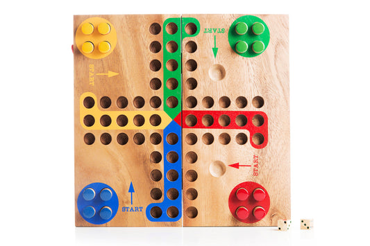 Wooden Ludo board Game - Family Game Night