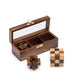 Geometric Puzzle Game Trio Gift Set - Hand Carved Wood - Chickadees Wooden Toys