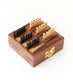 Mini Backgammon Travel Game Set - Handcrafted Wood - Chickadees Wooden Toys