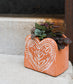 Vasanta Heart Planter - Terracotta - Chickadees Wooden Toys