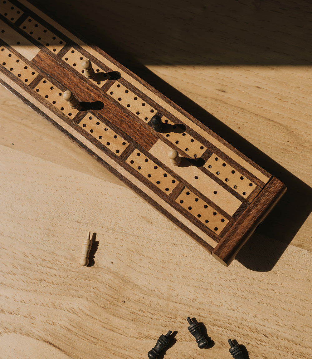 Wood Cribbage Game - Handmade - Chickadees Wooden Toys