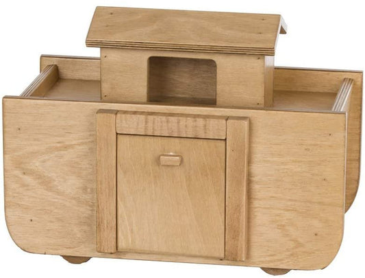 Wooden Noah's Ark Toy with 14 Toy Animals, Amish-Made - Chickadees Wooden Toys