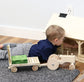 Amish-Made Wooden Toy Tractor & Hay Wagon Set with Hay Bales - Chickadees Wooden Toys