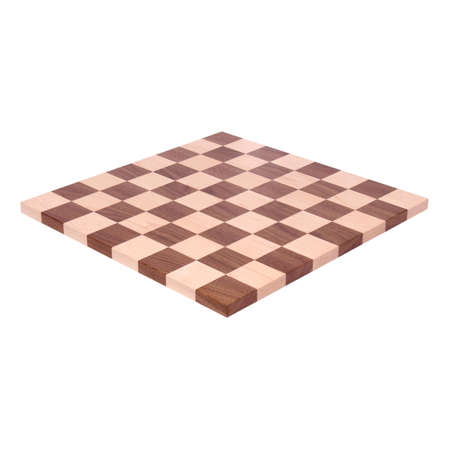 Maple/Walnut Hardwood 18" Chess and Checkers Wooden Game Board - Chickadees Wooden Toys