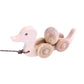 Wooden Duck Pull Toy for Toddlers, Rolling Wheels and Rotating Egg
