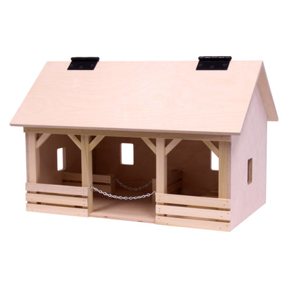 Large A-Frame Barn Toy with Hay Loft, Realistic Wooden Toy Barn - Chickadees Wooden Toys