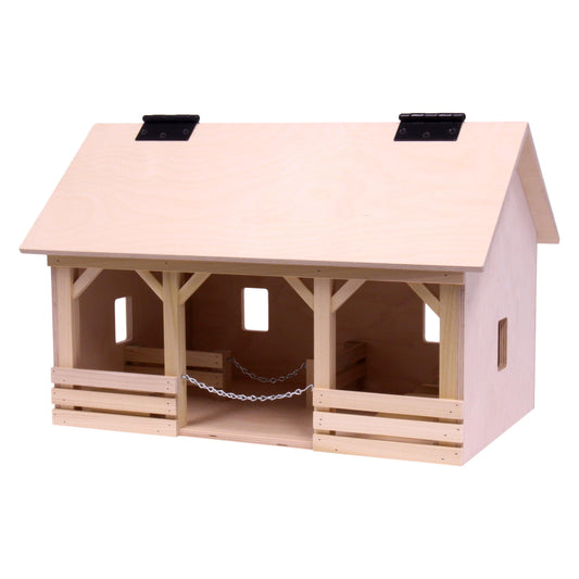 Large A-Frame Barn Toy with Hay Loft, Realistic Wooden Toy Barn - Chickadees Wooden Toys