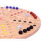 Round Aggravation Game Board Set - Solid Oak Wood - Double-Sided - Chickadees Wooden Toys